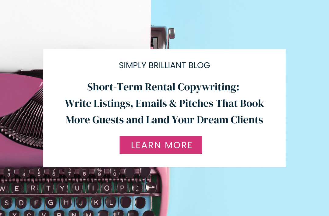 Title of blog with an image of pink typewriter