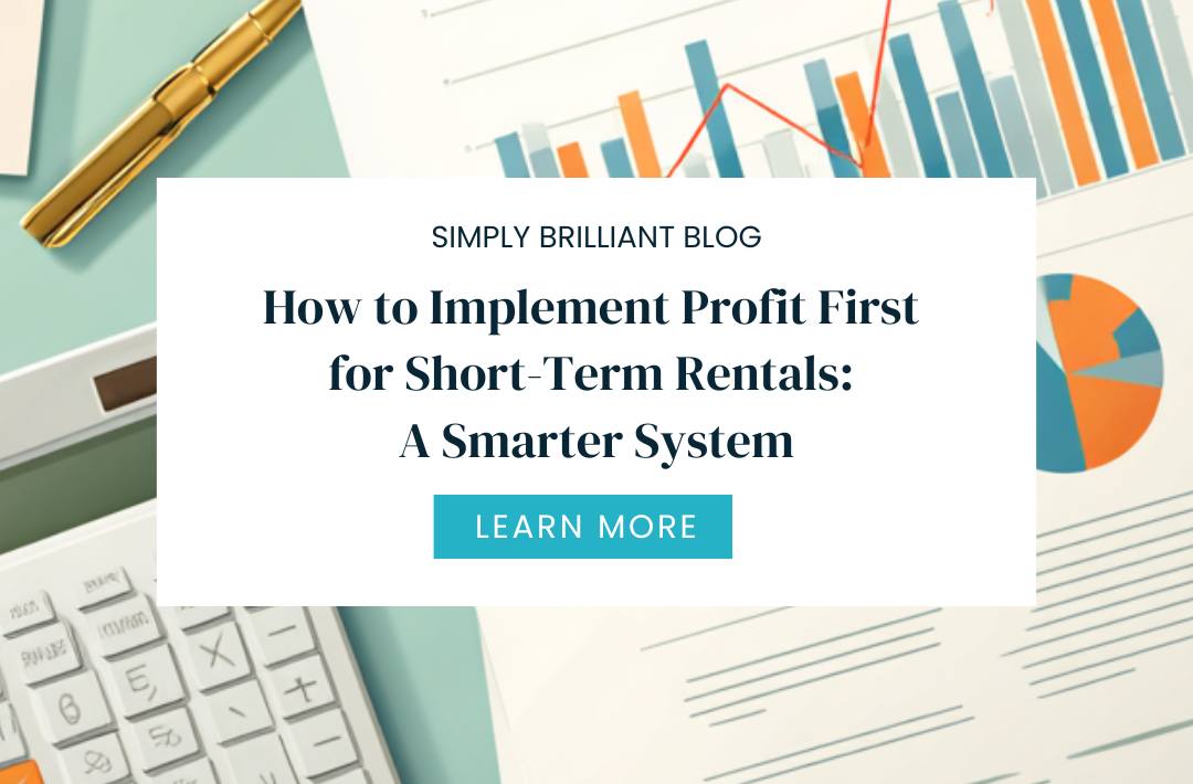 Profit First for Short-Term Rentals- Image of graphs, calculator